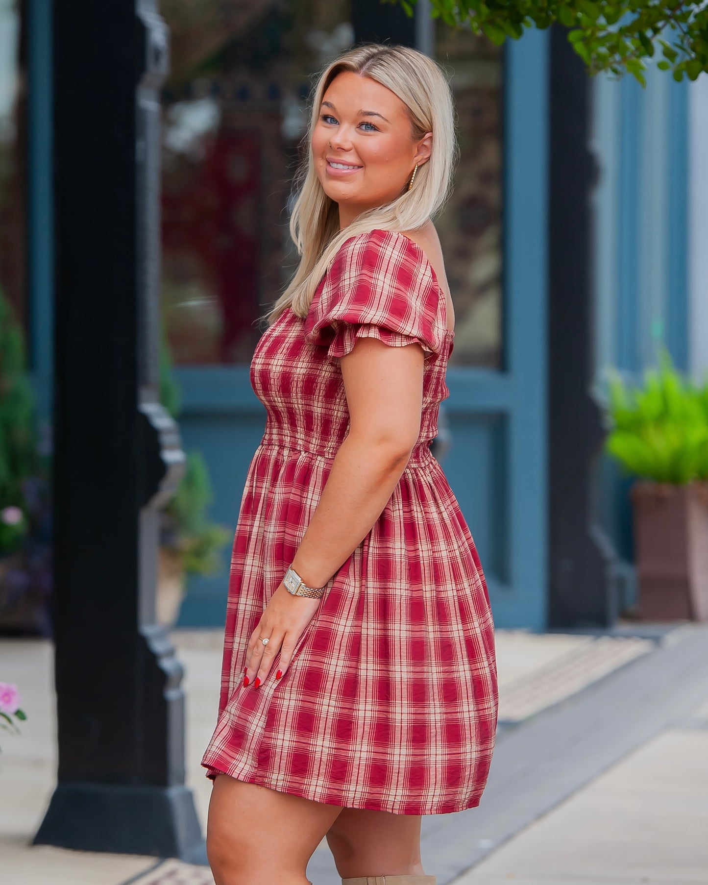 Briar Plaid Smocked Dress