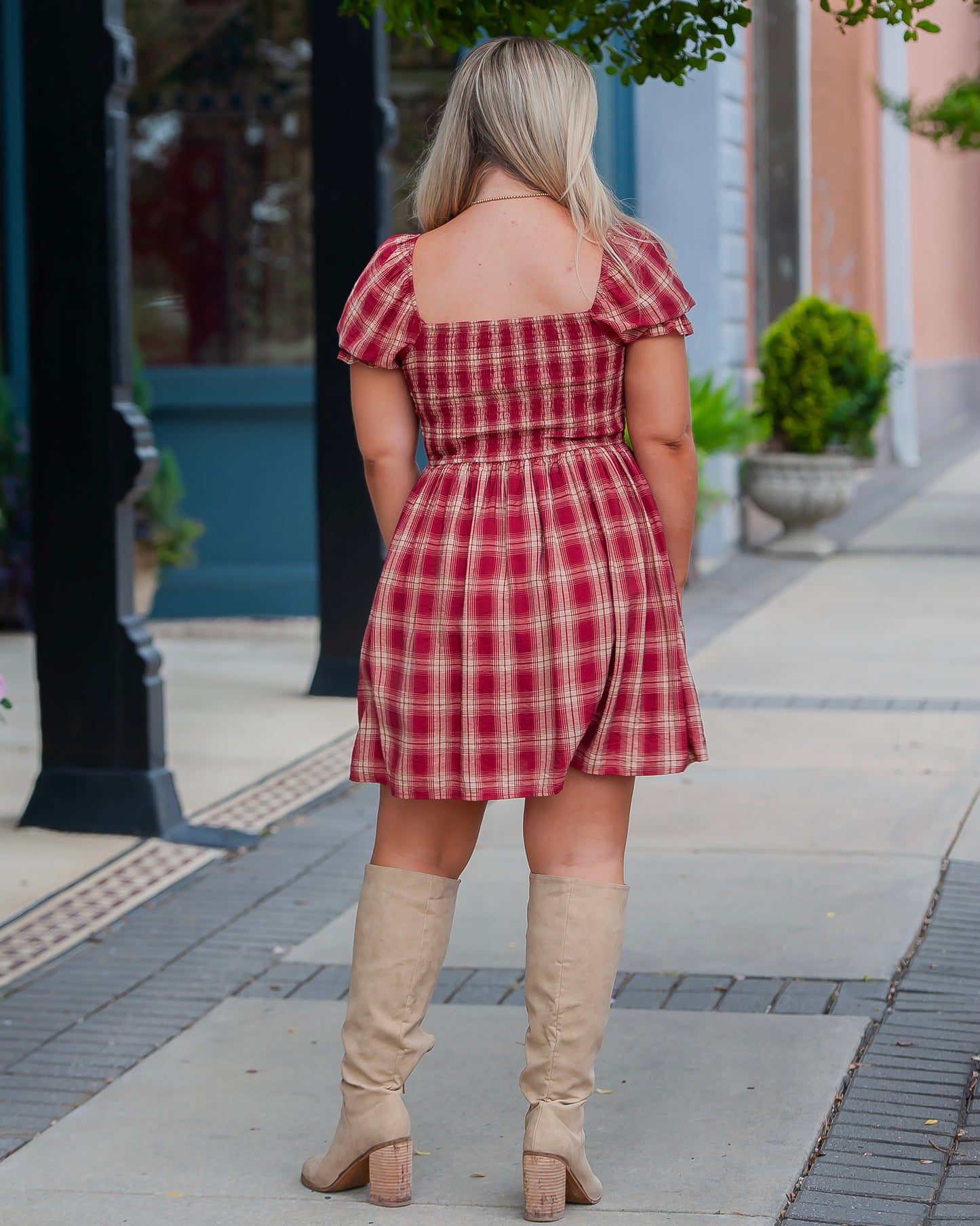 Briar Plaid Smocked Dress