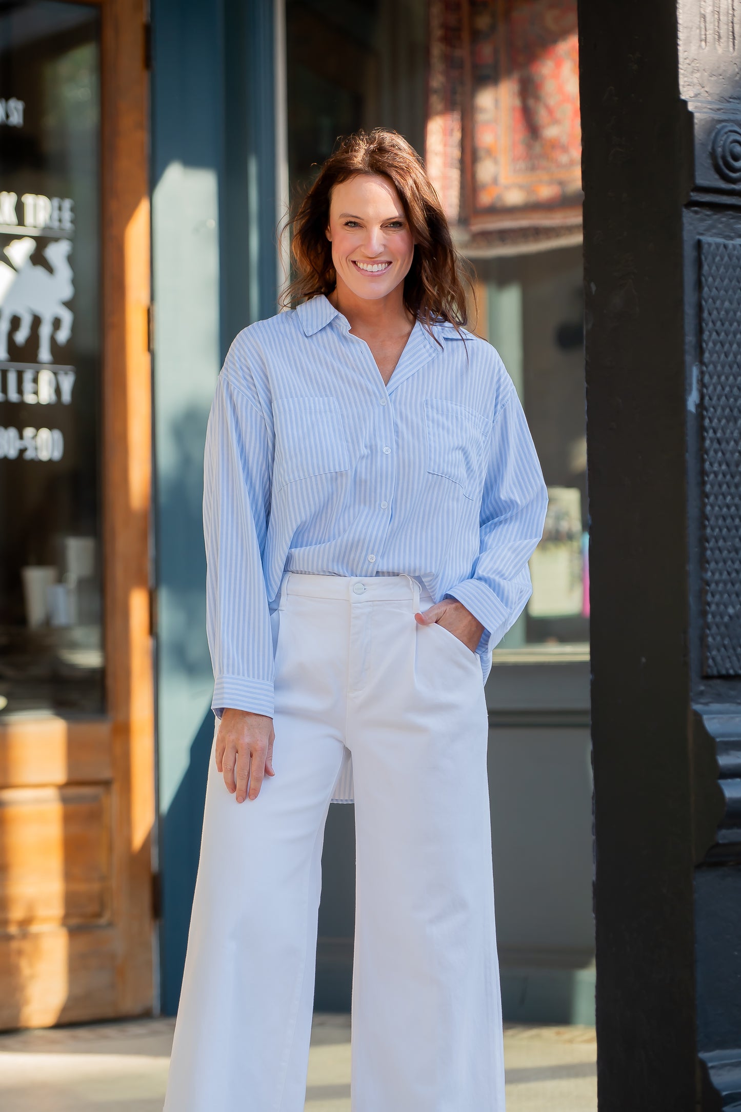 Tummy Control High Rise Pleated Pants