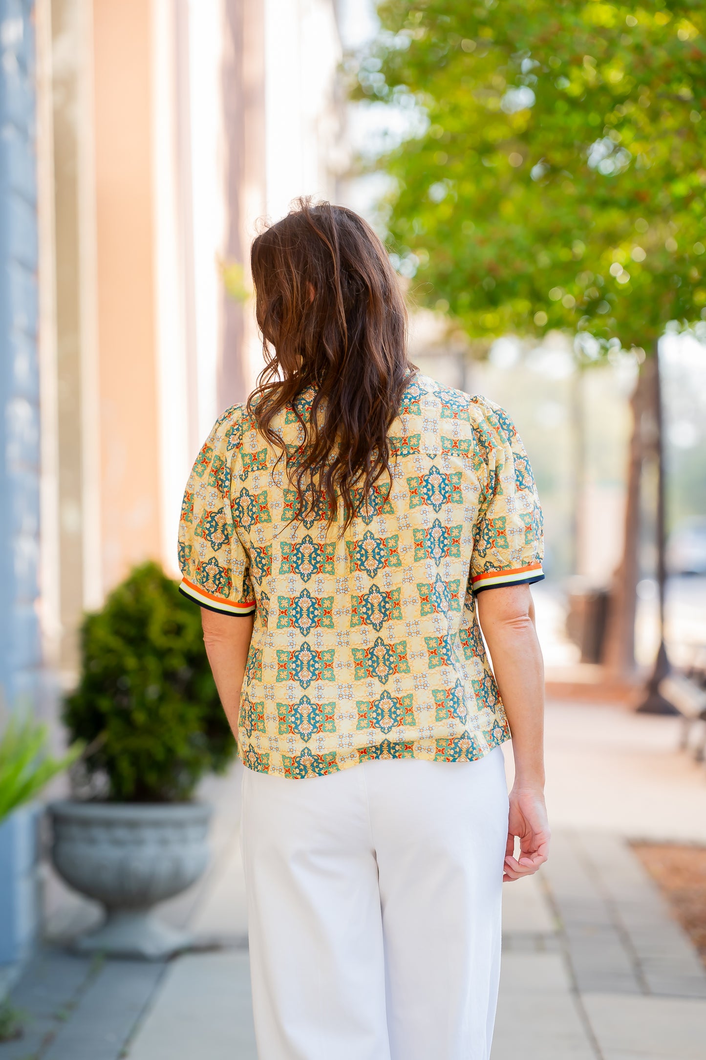 Ailsa Multi Color Embroidered Print Top