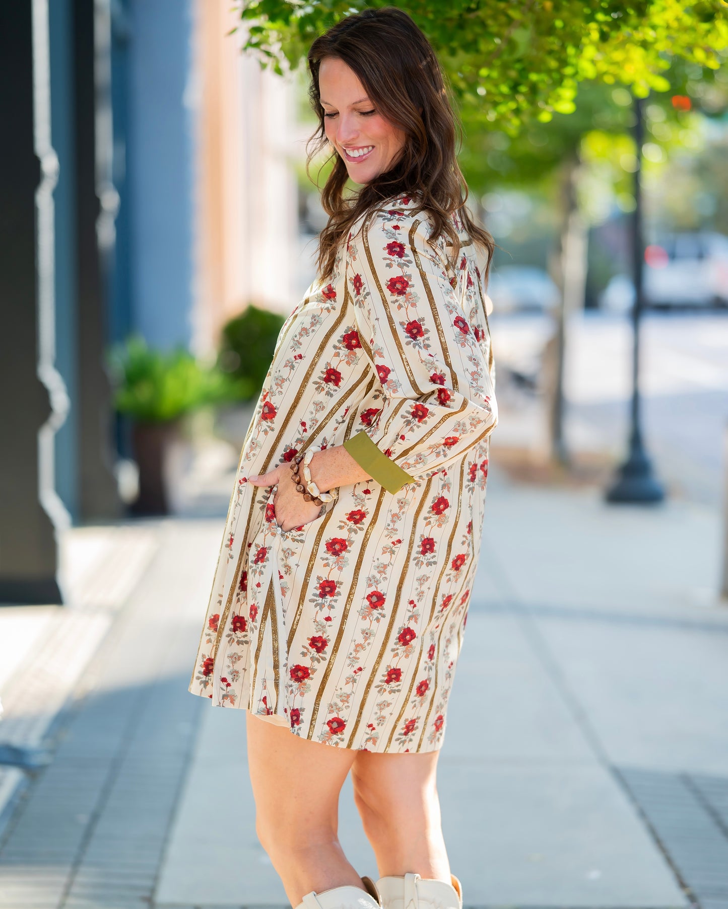 Saint Louis Floral Dress - Olive