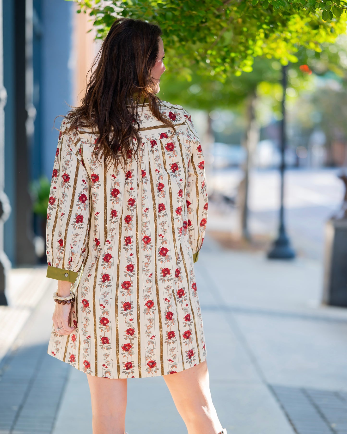 Saint Louis Floral Dress - Olive