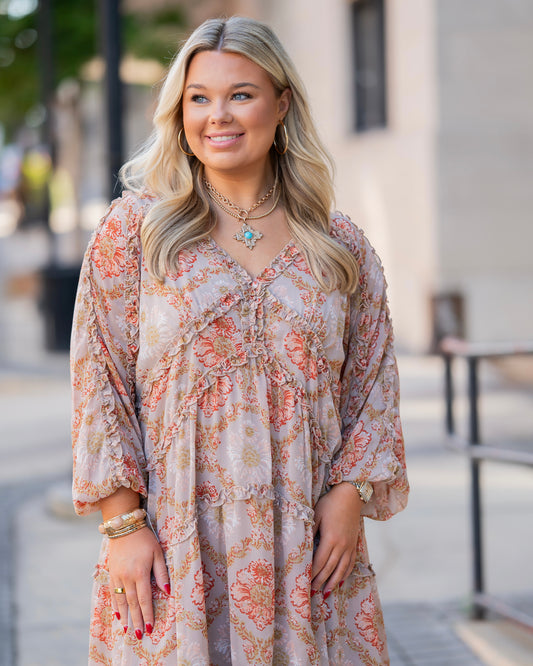 Avery Floral Peasant Dress