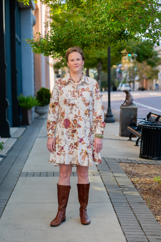 Draper Button Front Dress