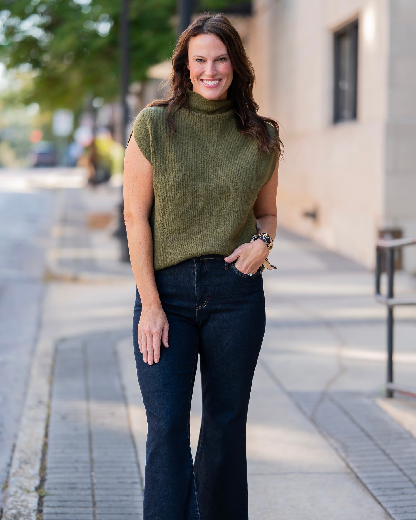 Fall Favorite Sweater Tank Olive