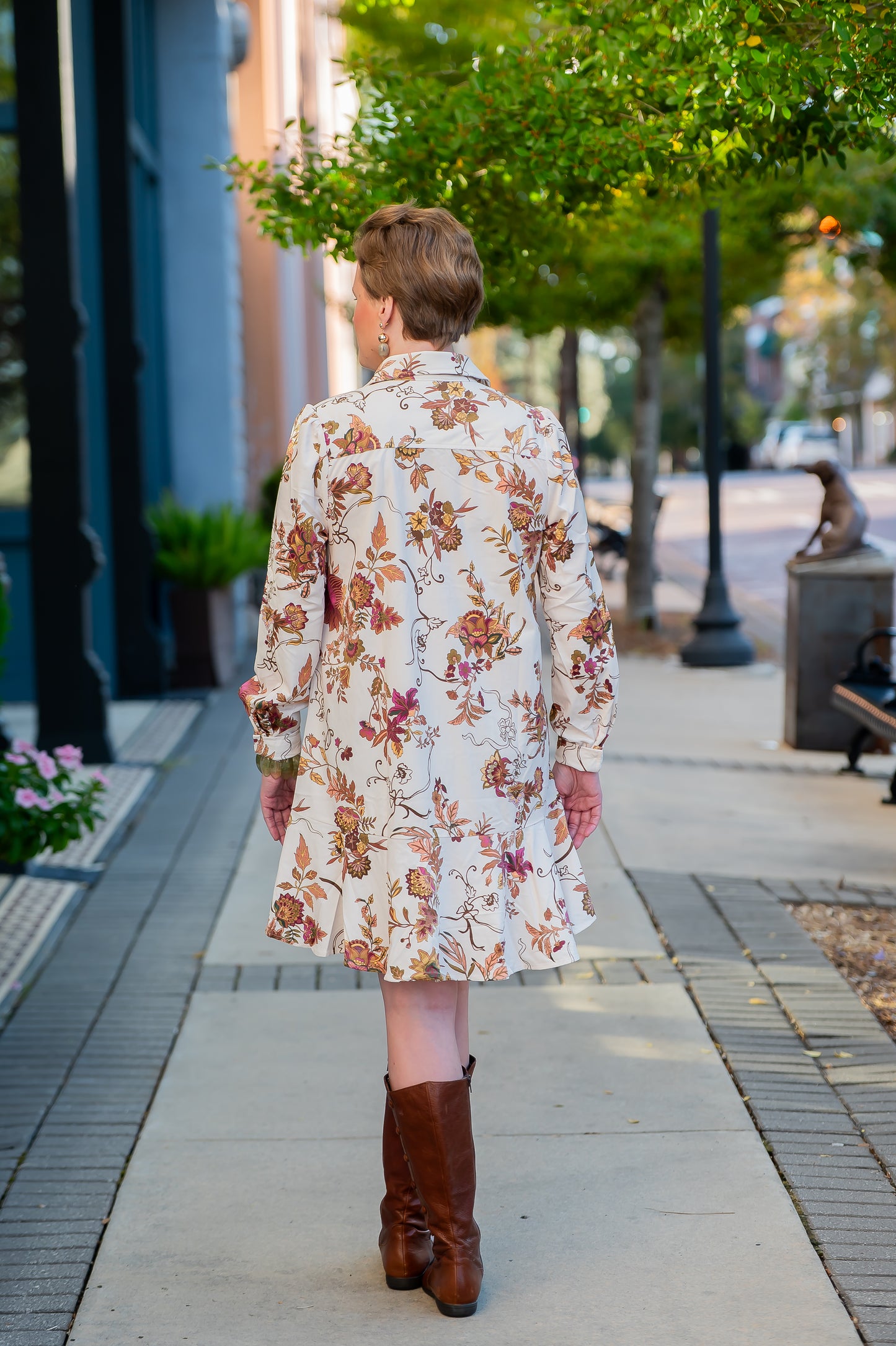 Draper Button Front Dress