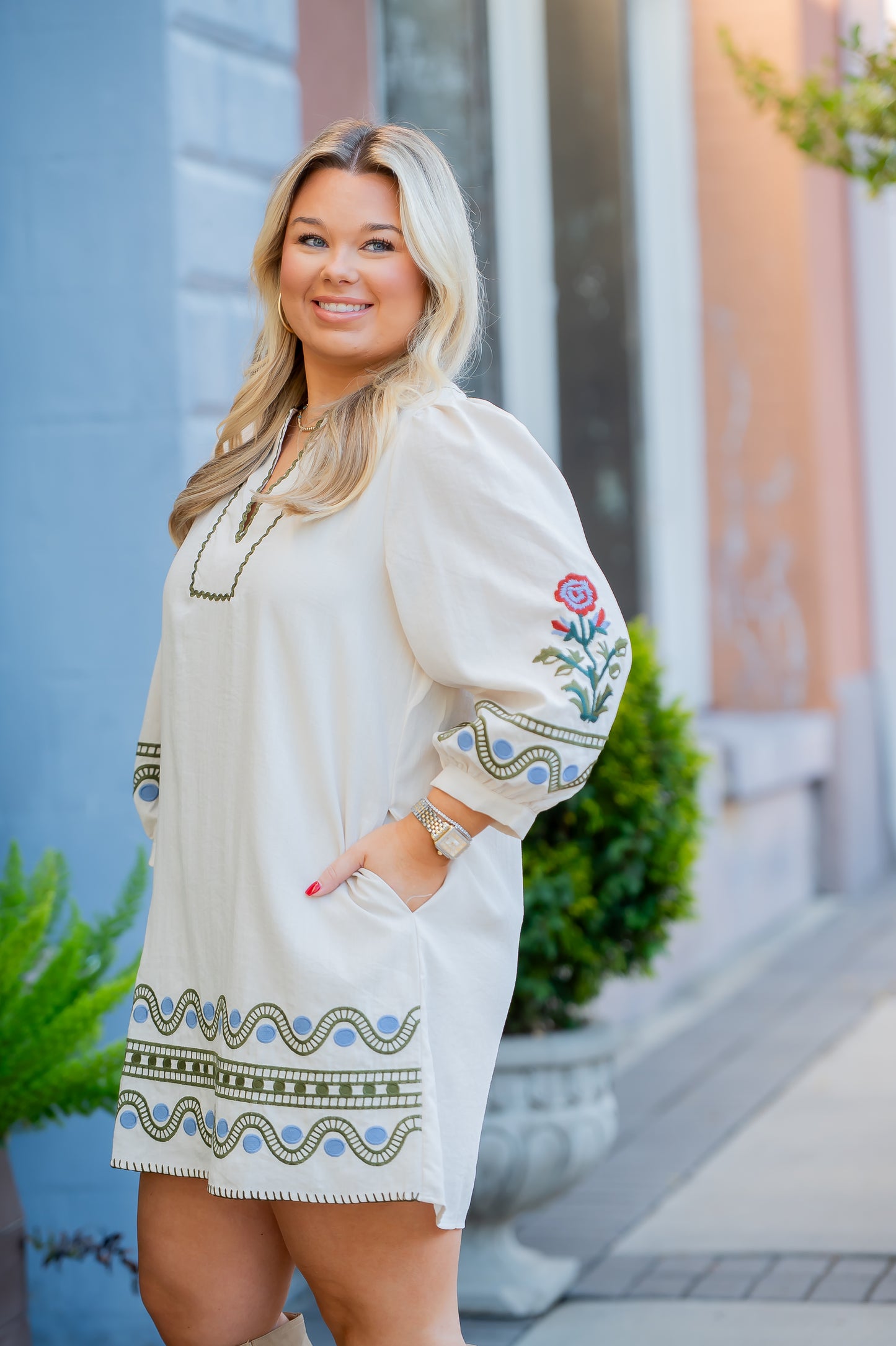 Evelyn Embroidered Dress