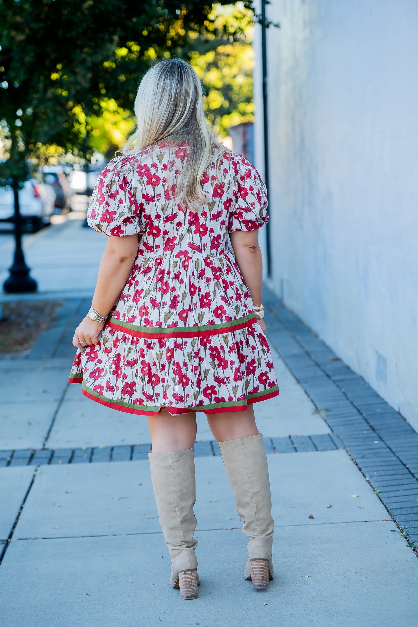 Fieldcrest Floral Dress- Rust