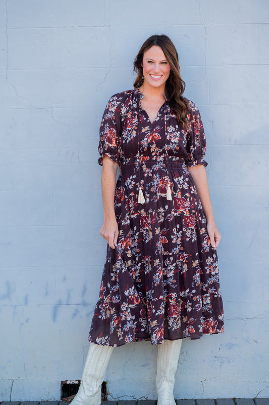 Norwood Front Tassel Floral Dress