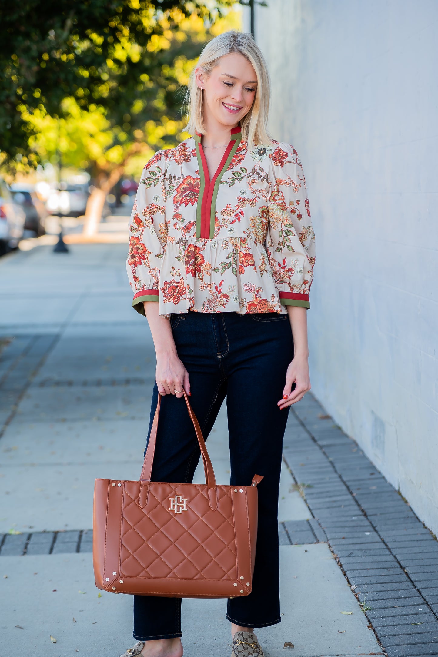 Salina Floral Print Top