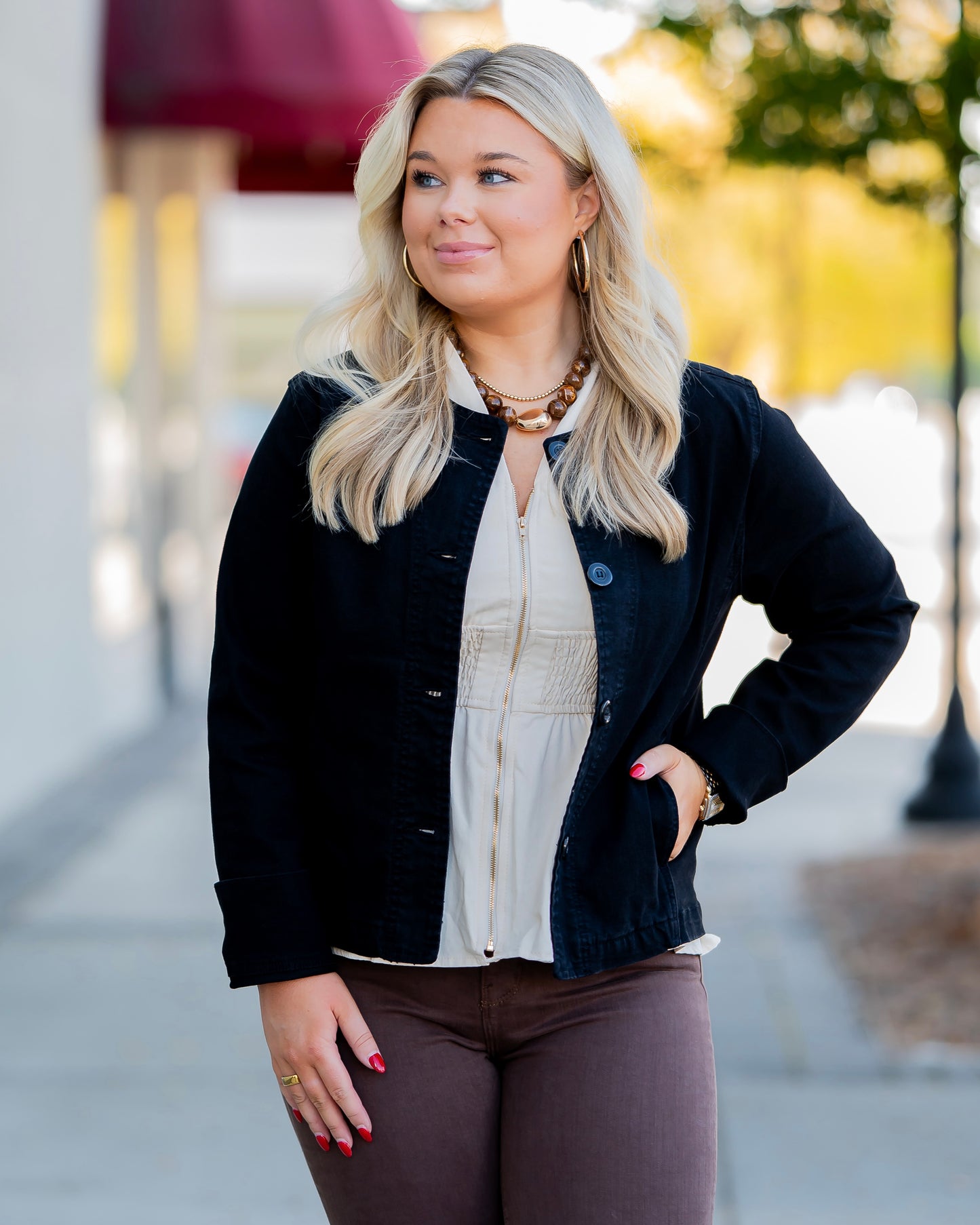 Barbee Black Denim Jacket
