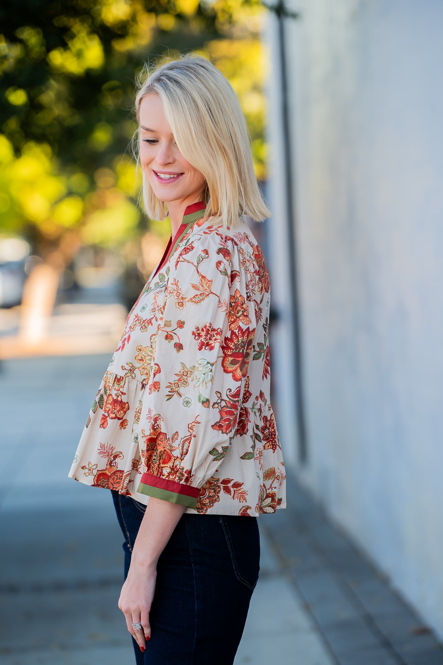 Salina Floral Print Top