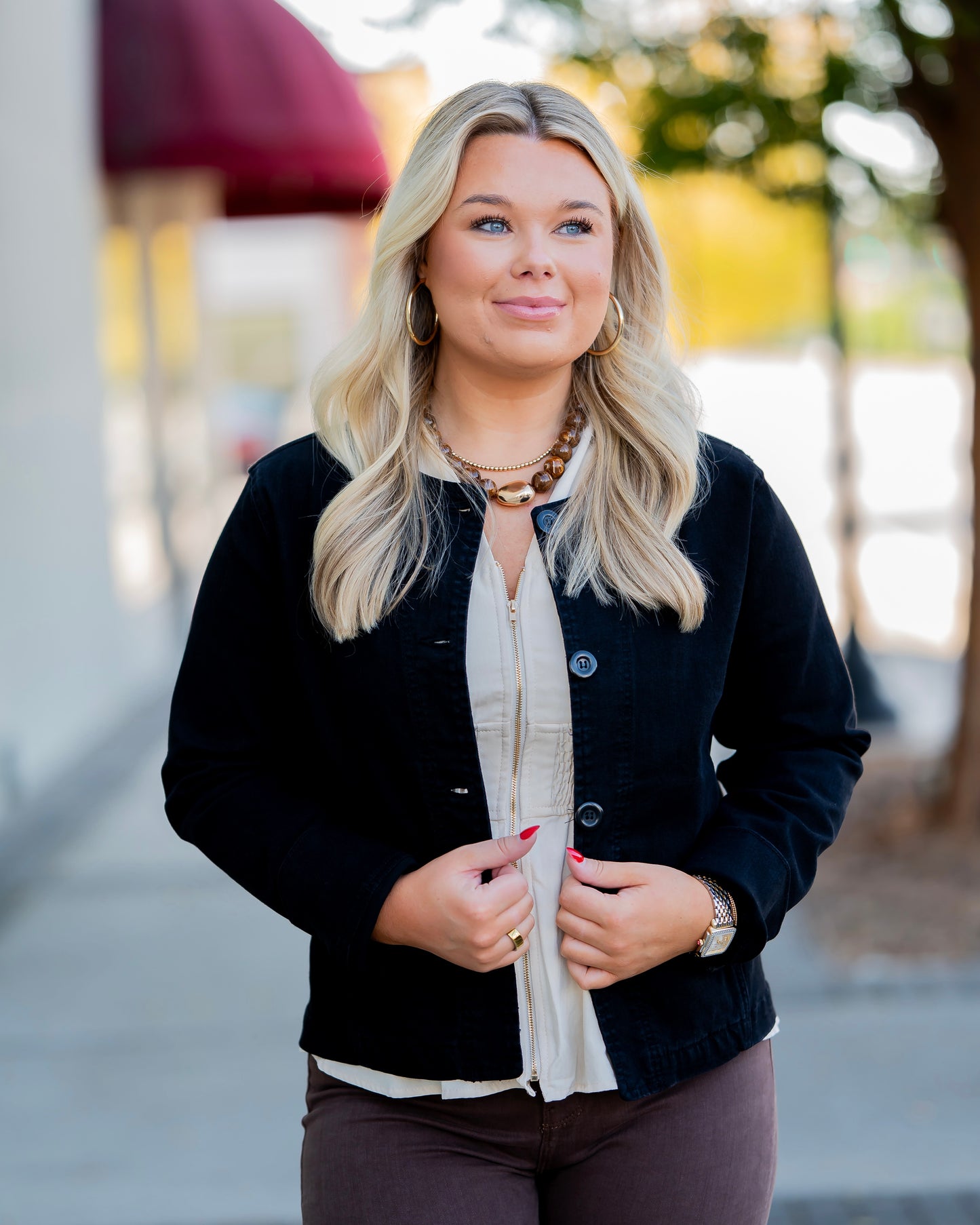 Barbee Black Denim Jacket