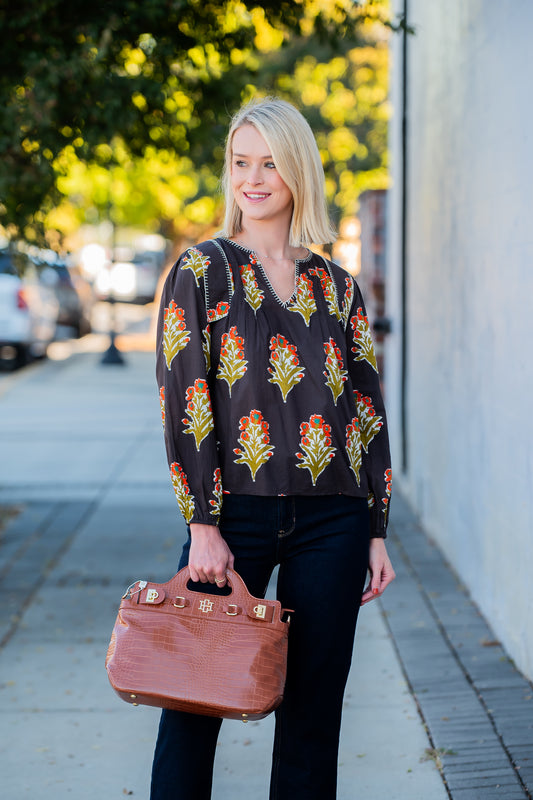 Santa Quin Floral Top