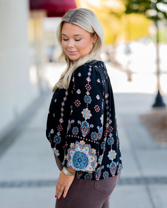 Elizabeth Print Top