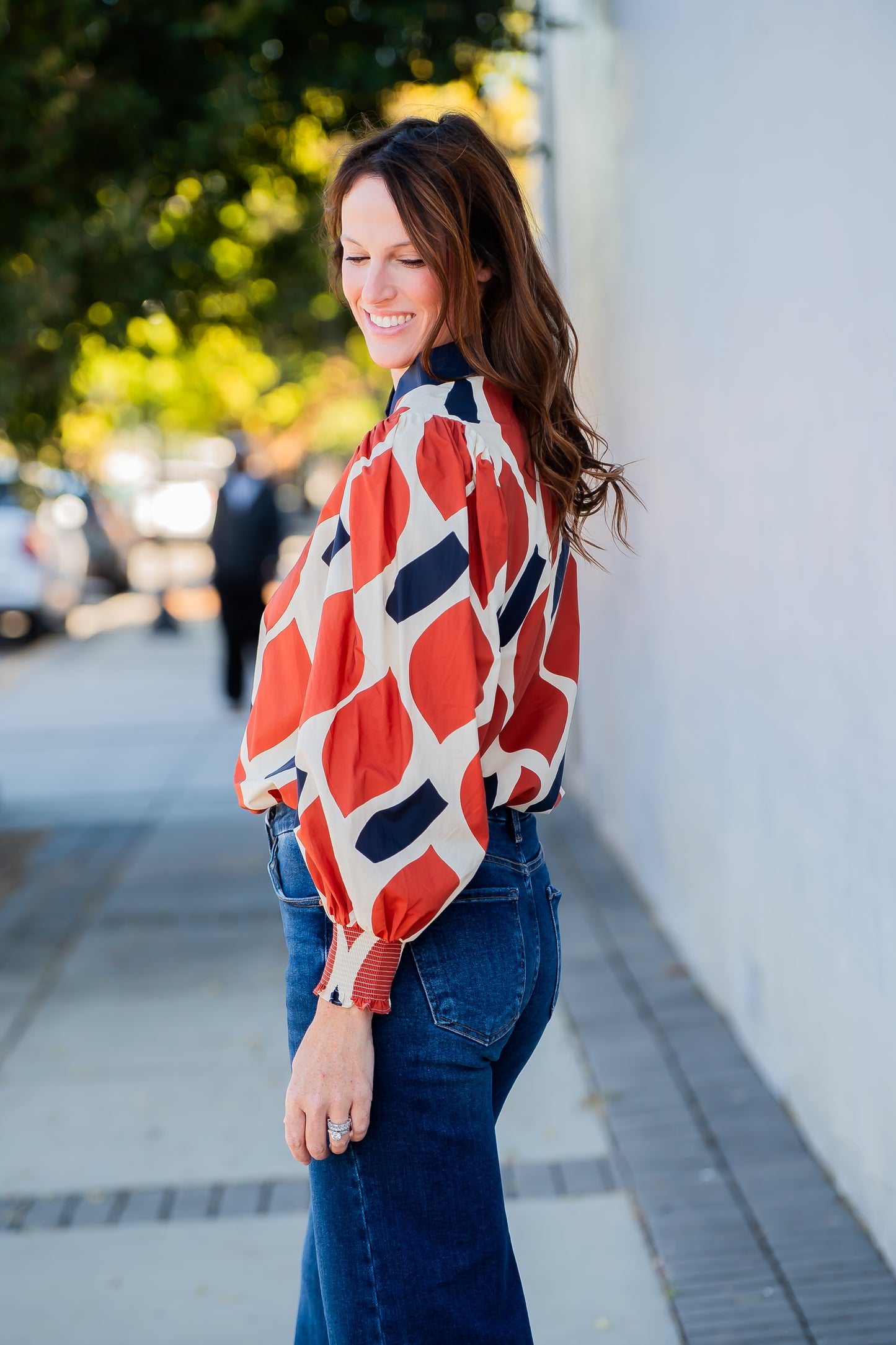 Keene Geometric Print Top