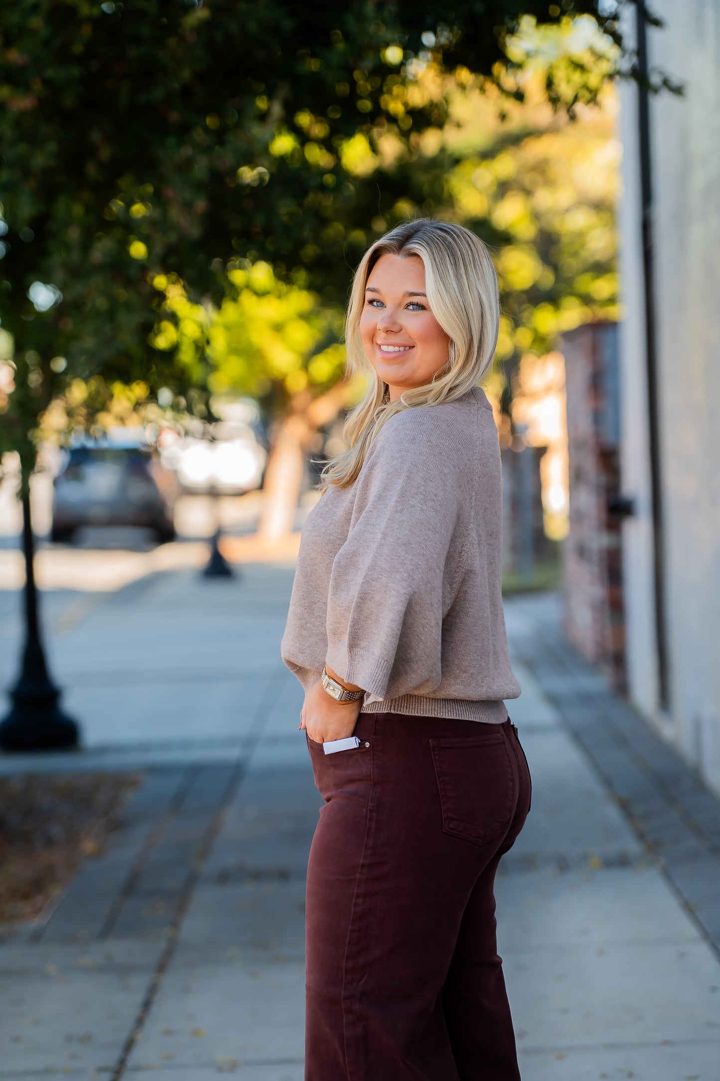 Creede Short Sleeve Sweater-Soft Mocha