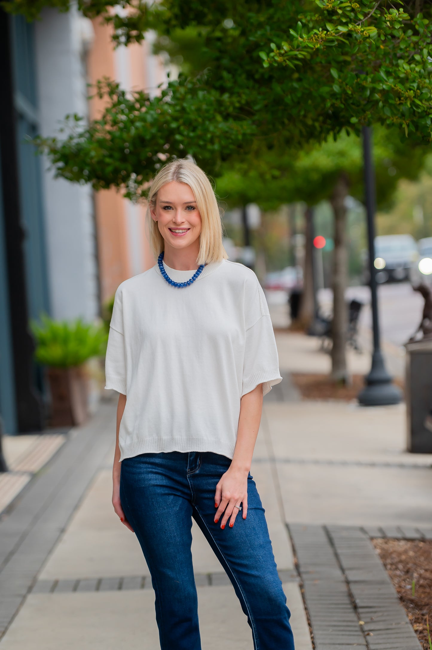 Weekender Cream Cashmere Blend Sweater