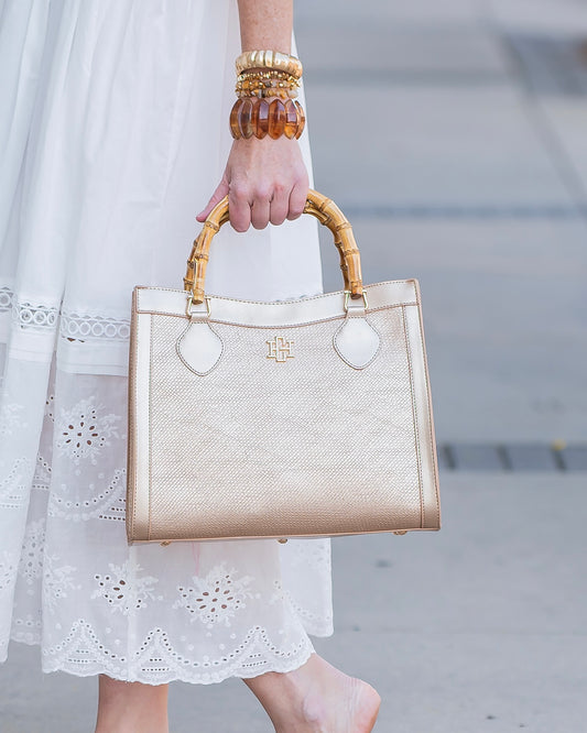 Palmer Tote Woven Gold
