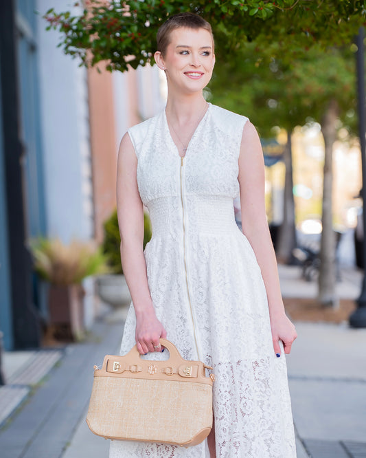 Savannah Handbag Natural Lattice