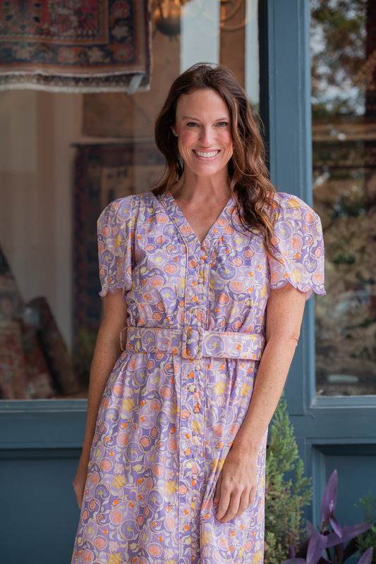 Whittier Floral Button Down Midi Dress