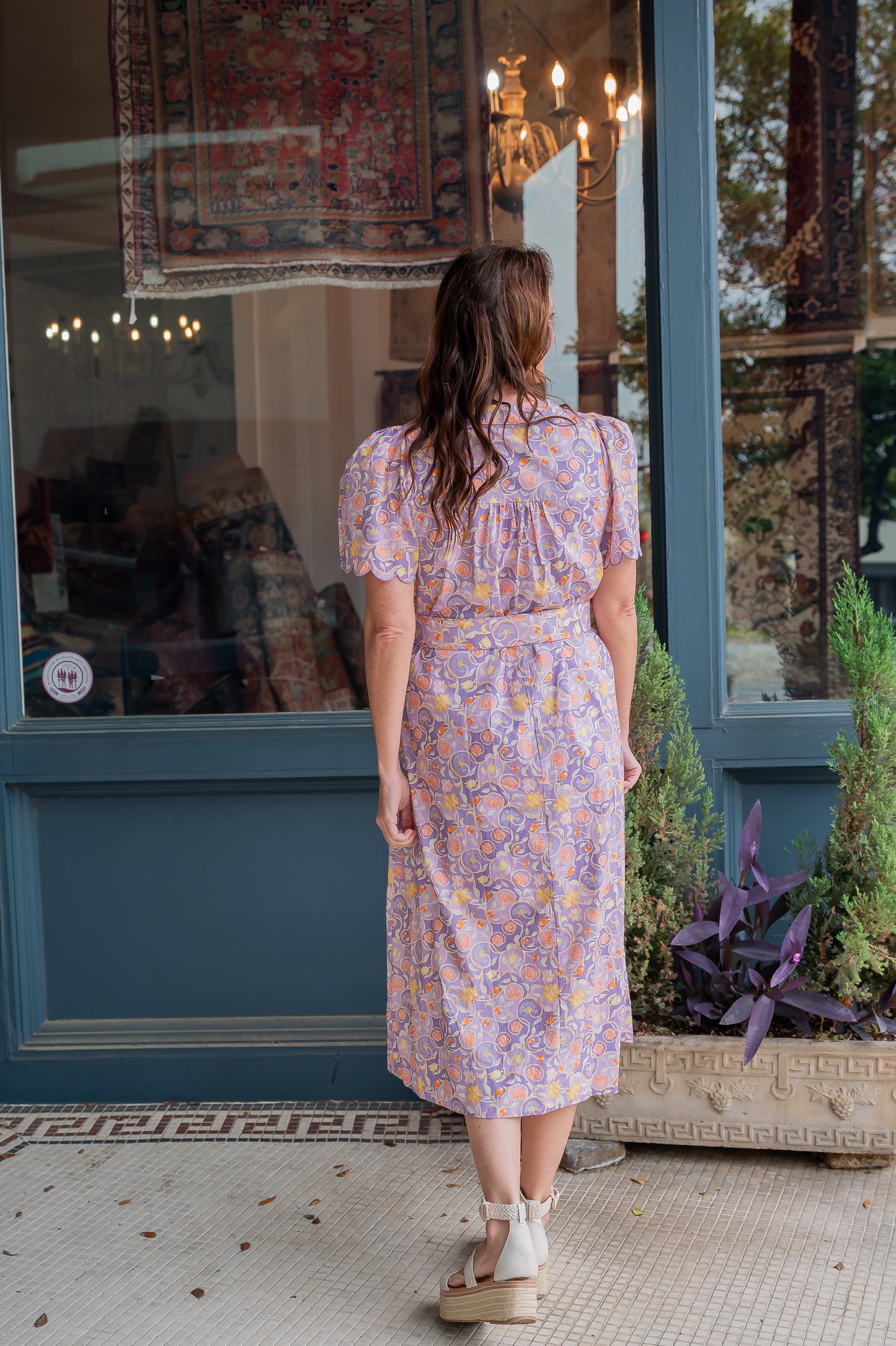 Whittier Floral Button Down Midi Dress
