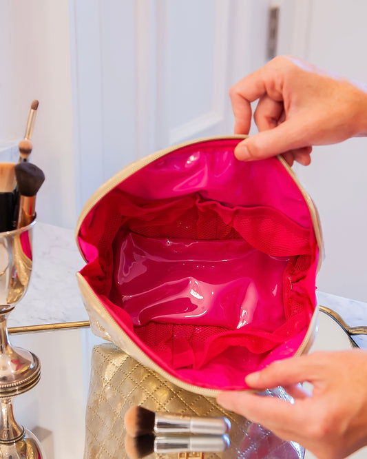 Capri Large Pouch Champagne Pop