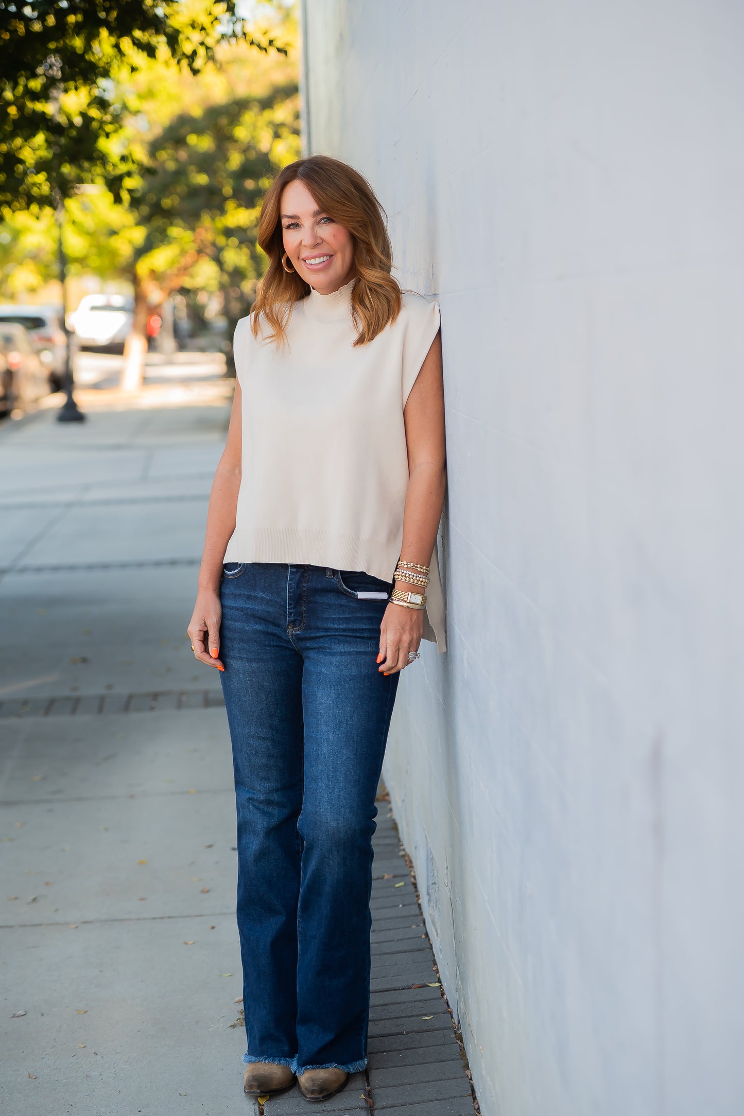 Walton Mock Neck Sweater-Oatmeal