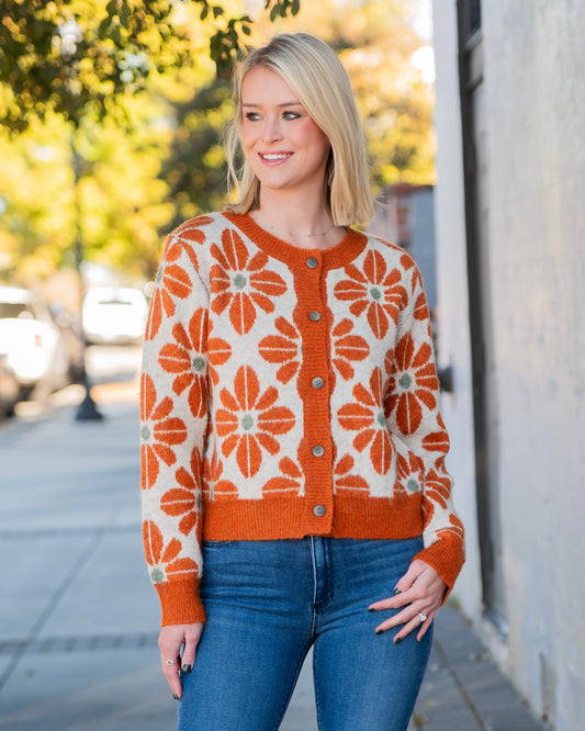 Partridge Floral Knit Cardigan