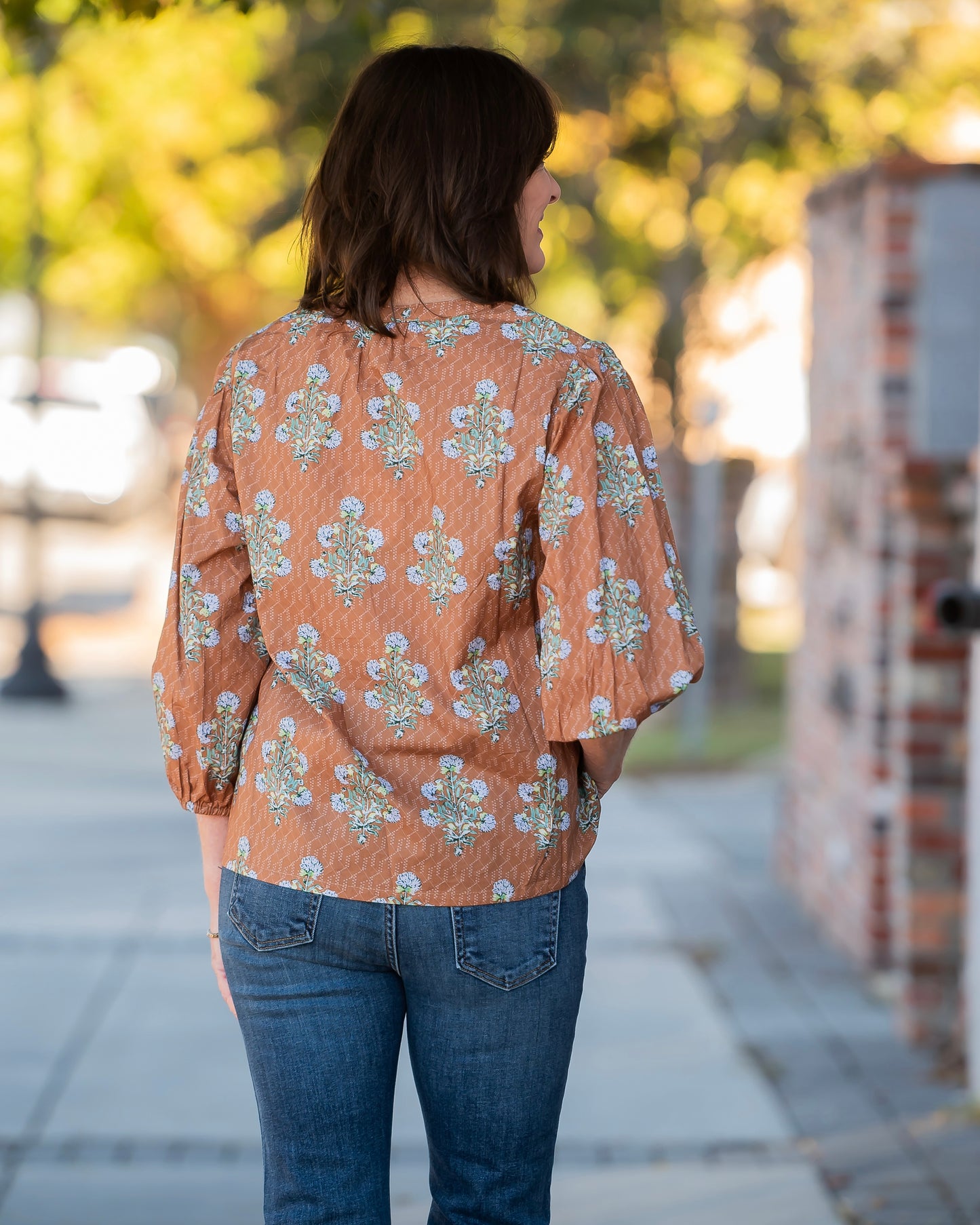 Aubree Floral Tie-Neck Top