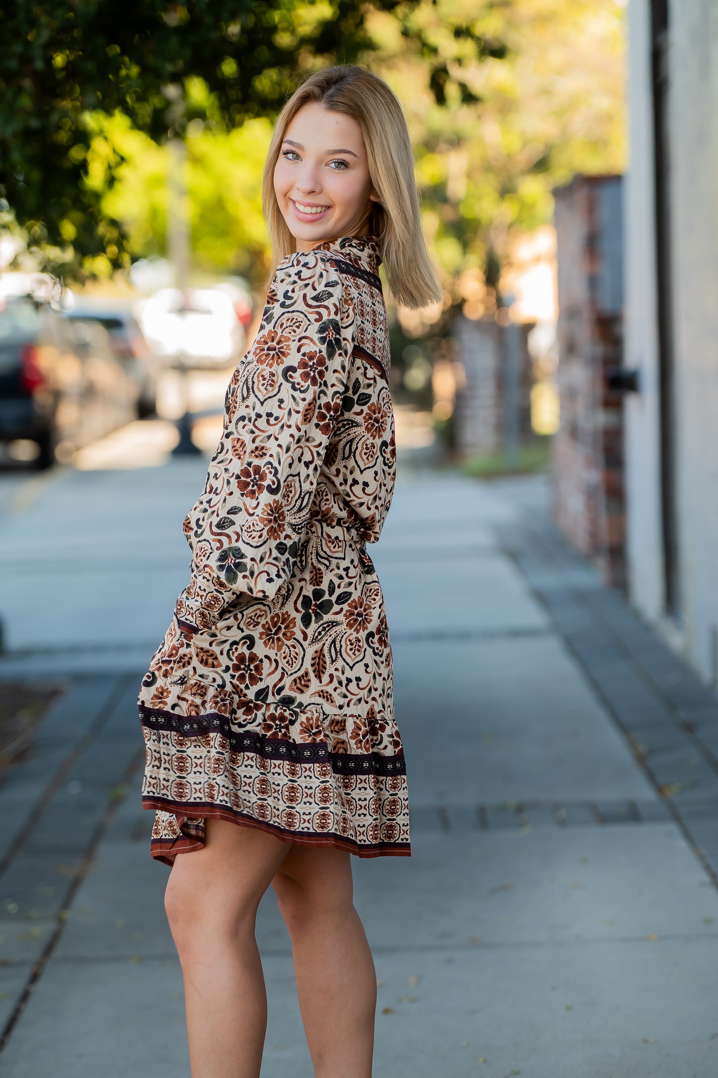 Branson Floral Button Down Dress