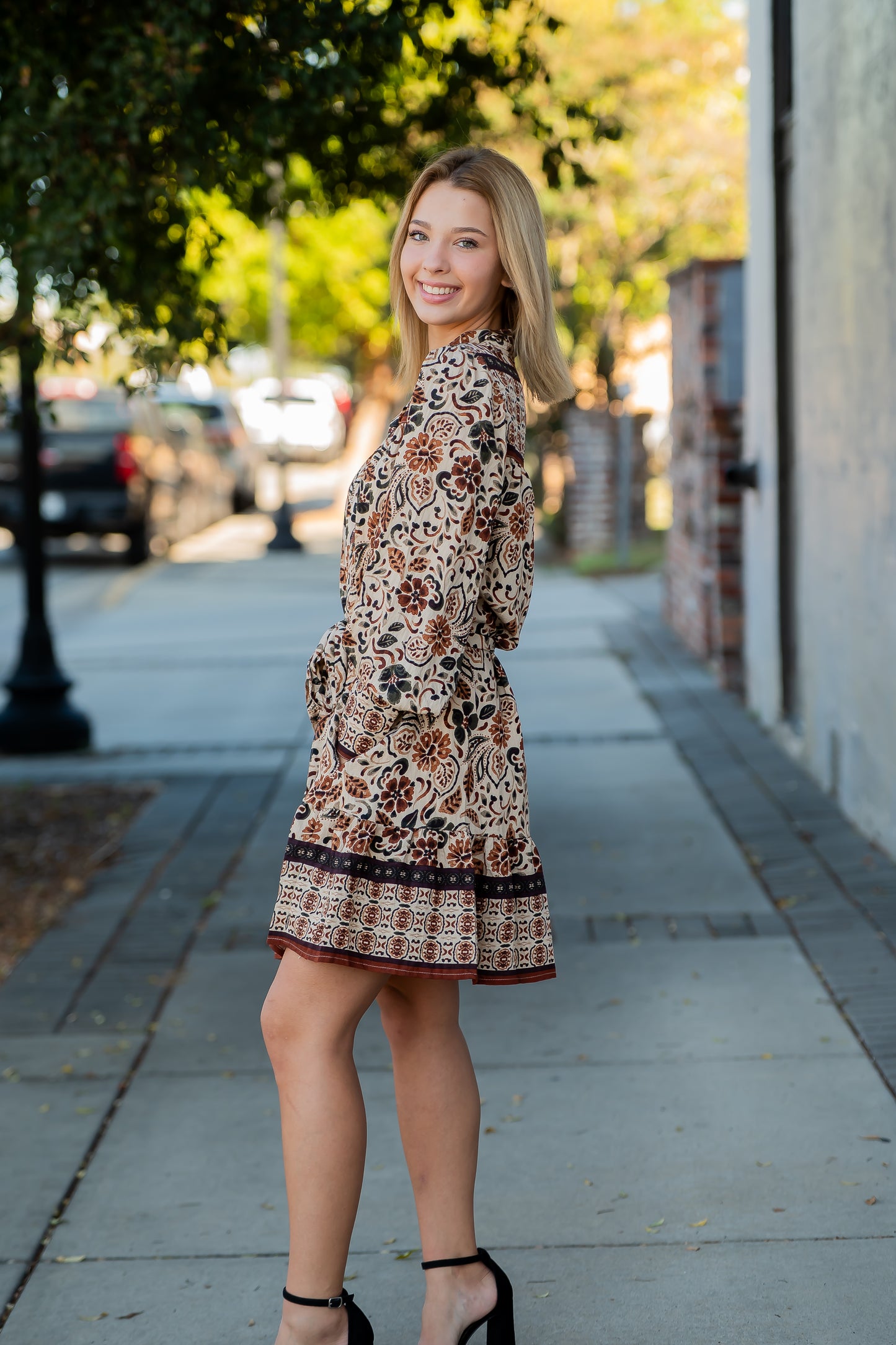 Branson Floral Button Down Dress
