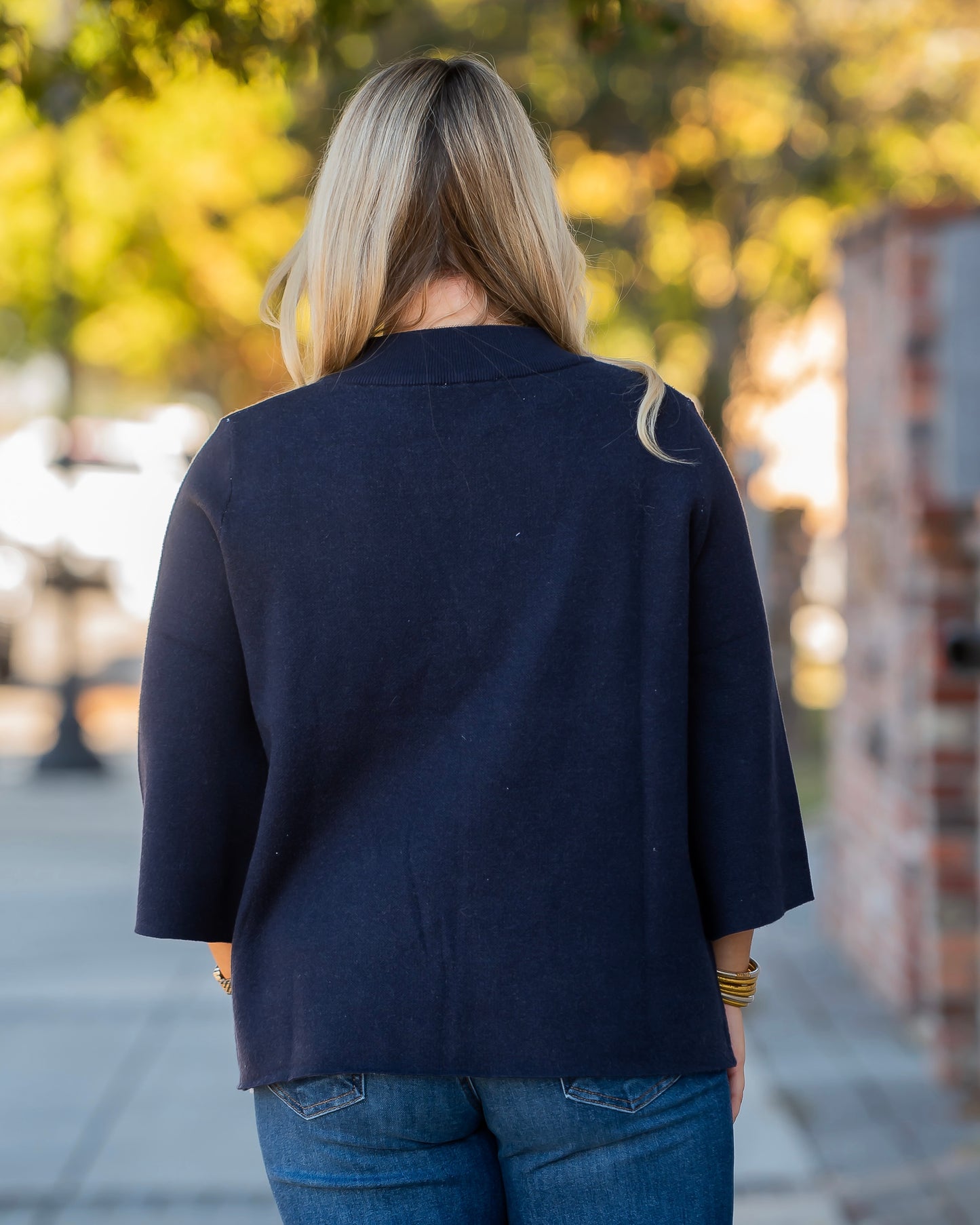 Fargo Flower Sweater - Navy