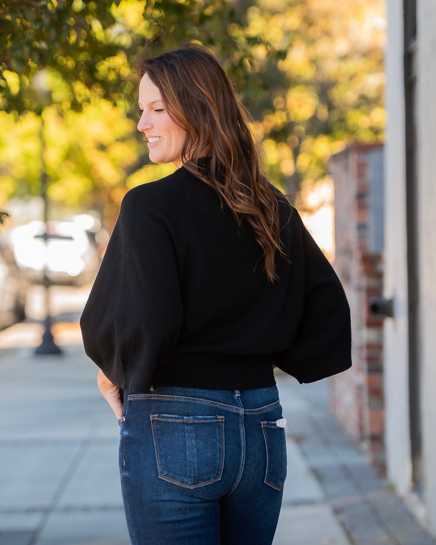 Creede Short Sleeve Sweater-Black