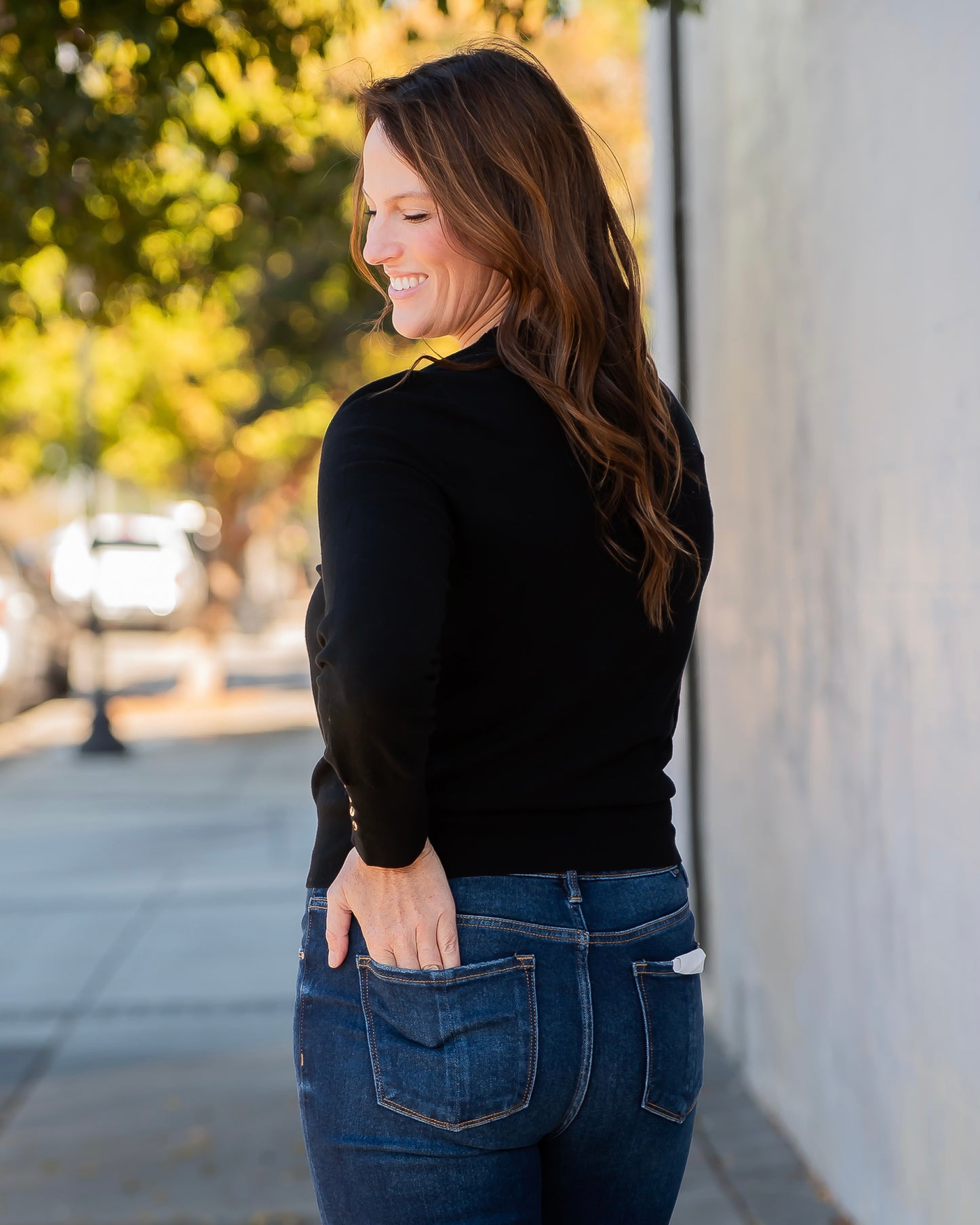 Eva Long Sleeve Sweater -Black