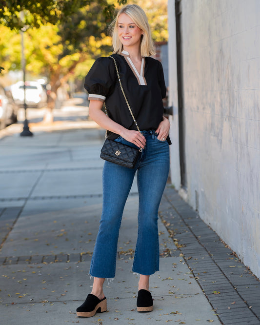 Daytime Stroll Black Blouse