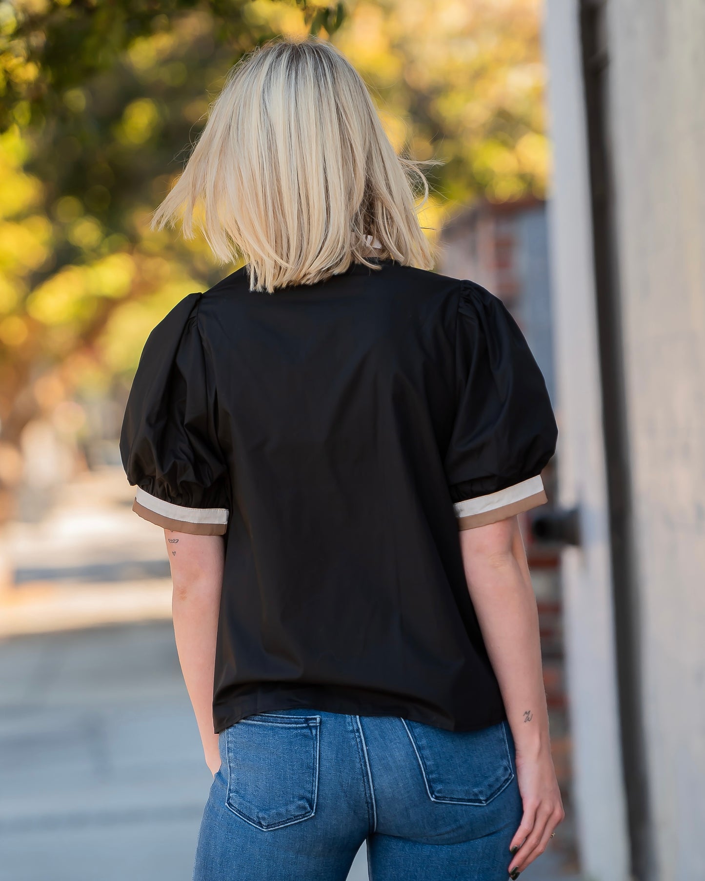 Daytime Stroll Black Blouse