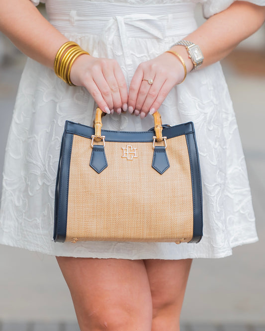 Kennedy Tote Natural Navy