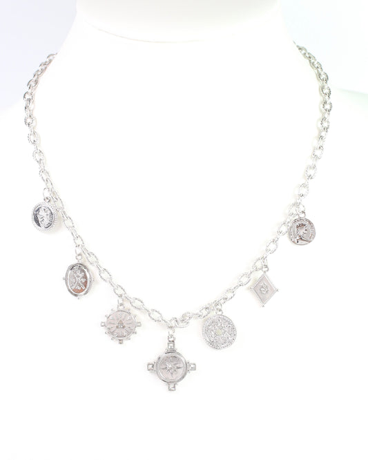 Charlie Charm Necklace Silver