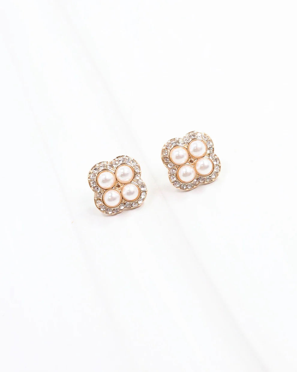Tamlyn Clover Earring Cream