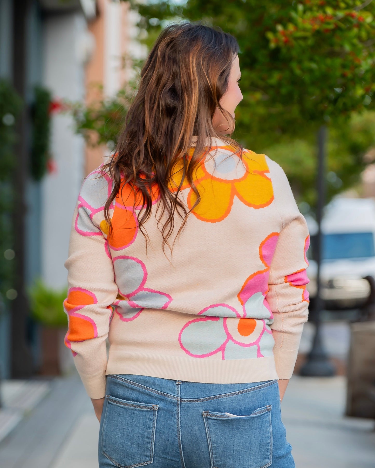 Francine Floral Knit Sweater