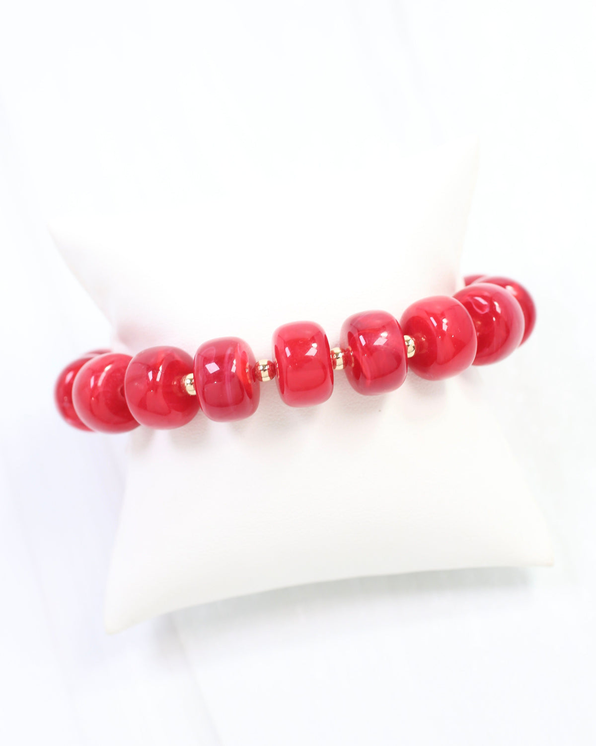 Tanner Beaded Bracelet Red