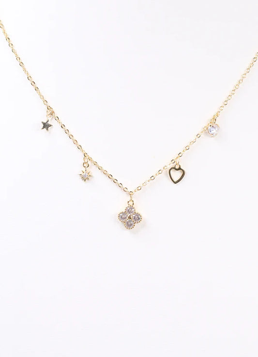 Croft Charm Necklace Gold