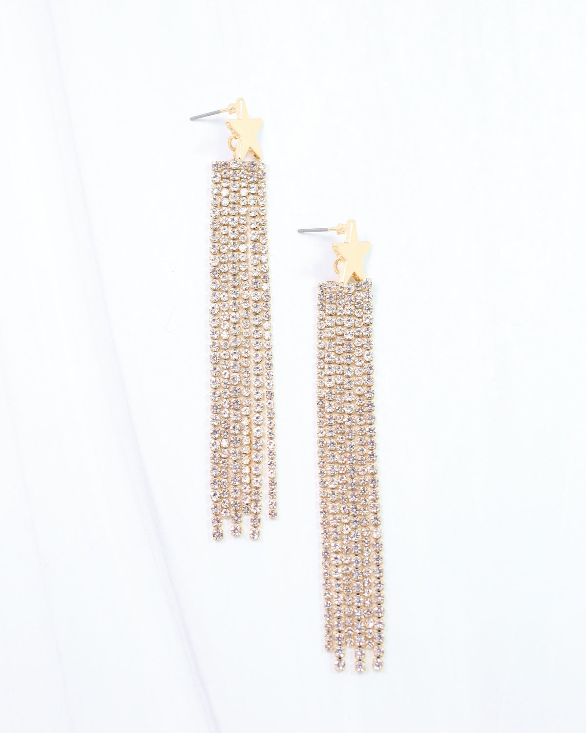 Star Power Dangle Earring Gold
