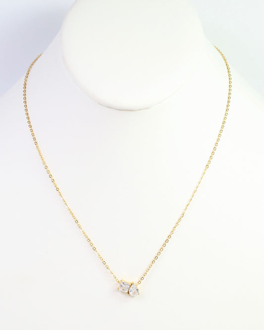 Windsor CZ Necklace Gold