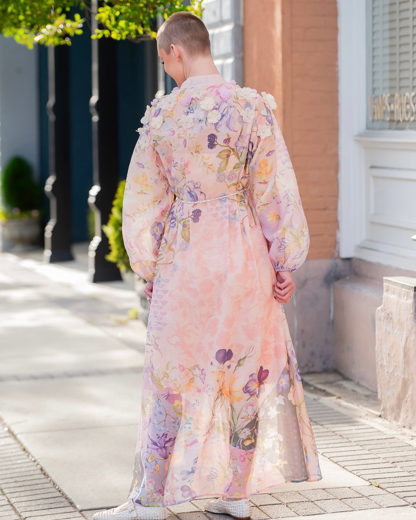 Abigail Lavender Floral Button Down Dress