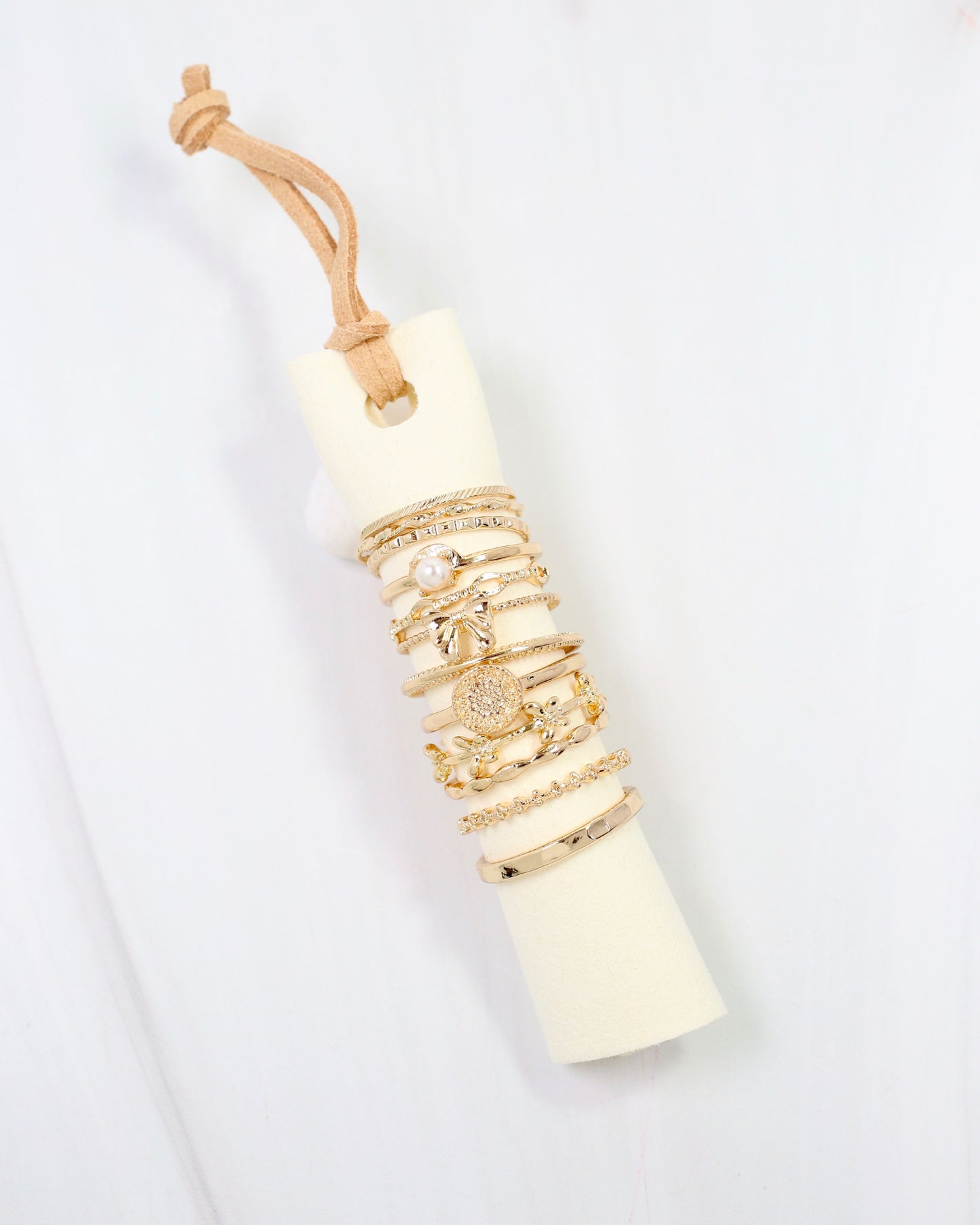 Hibbing 12 Piece Ring Set Gold