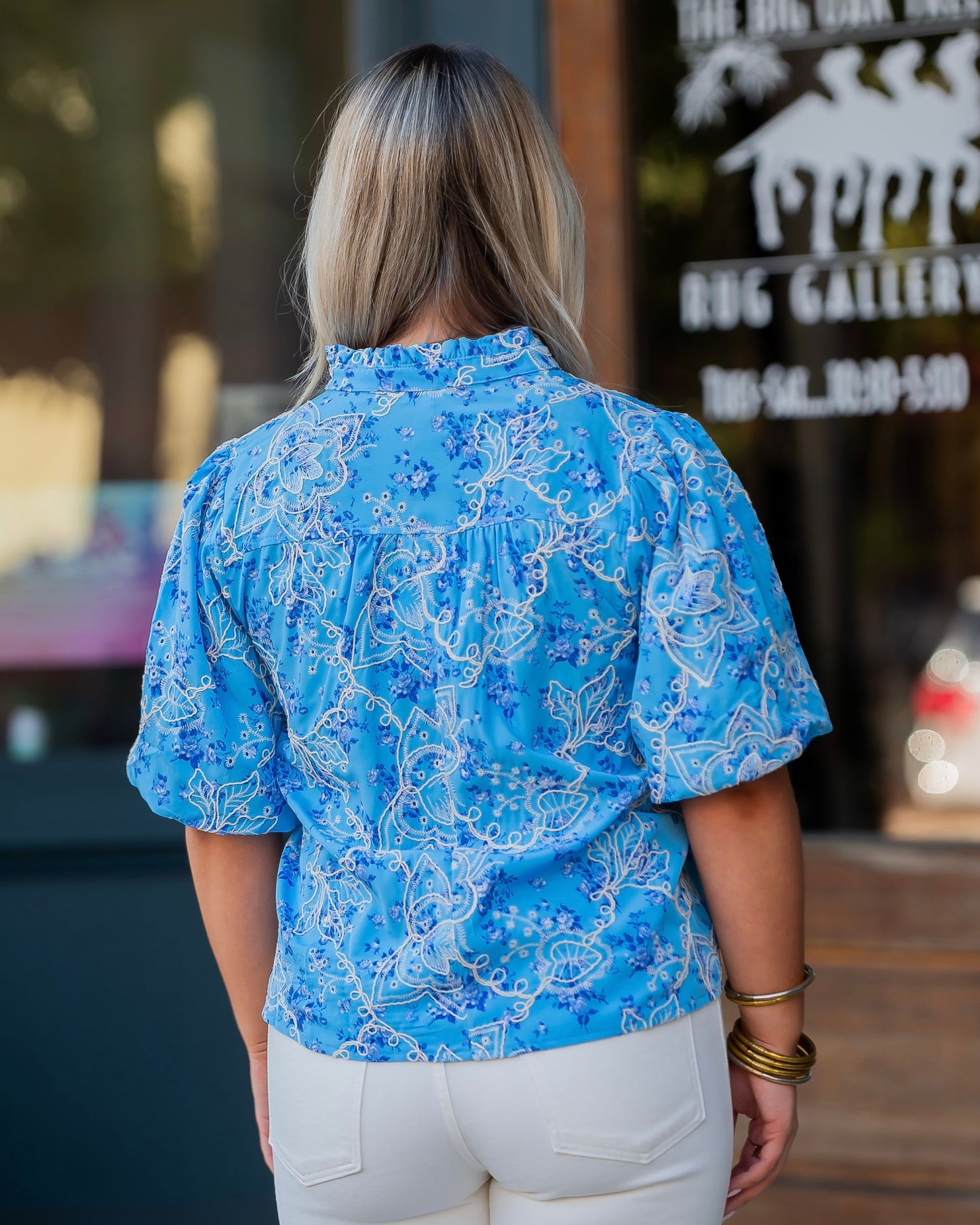 Edith Embroidery Detailed Eyelet Floral Top