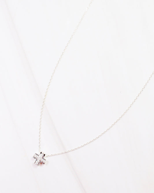 Aria Cross Necklace Silver