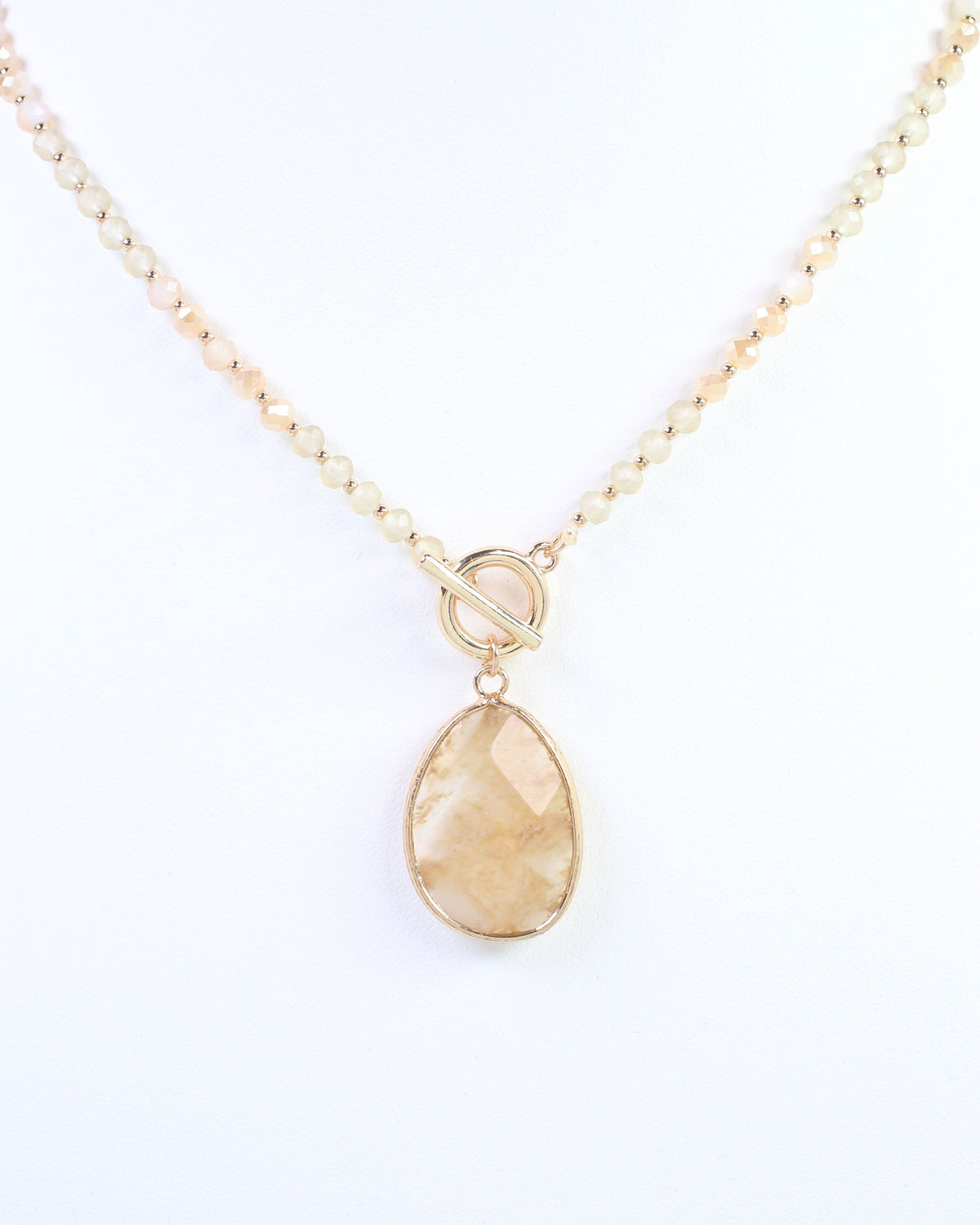 Reese Stone Toggle Necklace Natural